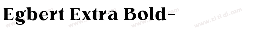 Egbert Extra Bold字体转换